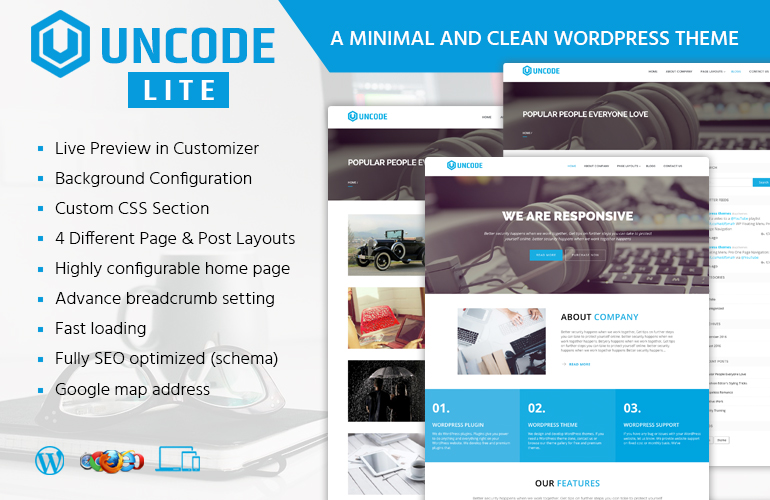 #1 Free WordPress Corporate / Business Responsive Theme – Uncode Lite