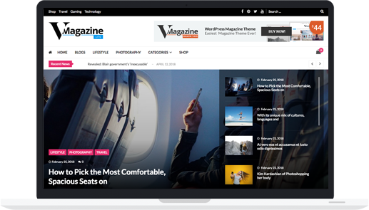 Free Multi Layout News and Magazine WordPress Theme – VMagazine Lite